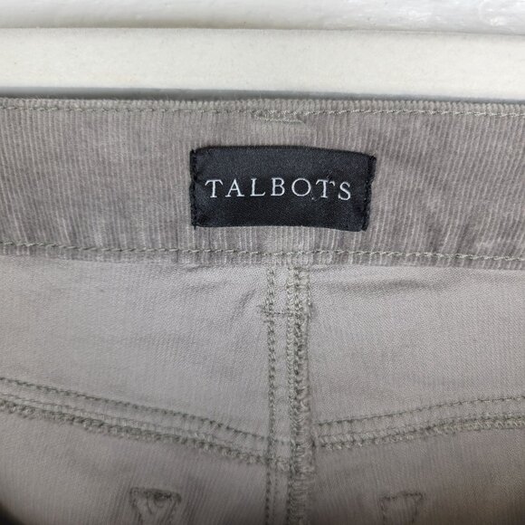 Talbots Women's Size 2P Petite Pants Corduroy Straight Leg Pant Gray - Picture 4 of 5